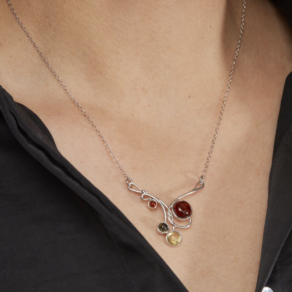 Collier Argent Blanc Dorka Ambres - Colliers avec pierres Femme | Marc Orian