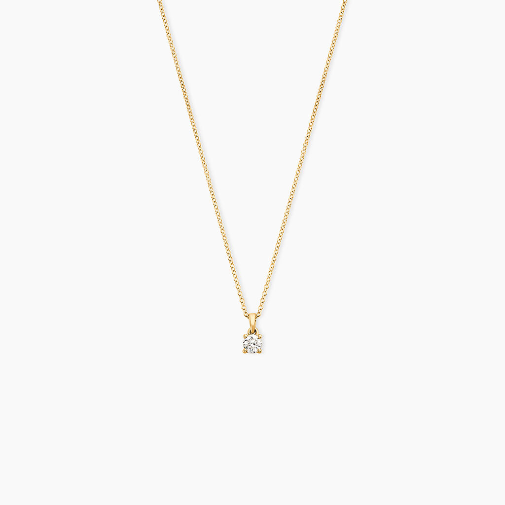 Collier Alexandra Or Jaune Diamant - Colliers solitaires Femme | Marc Orian