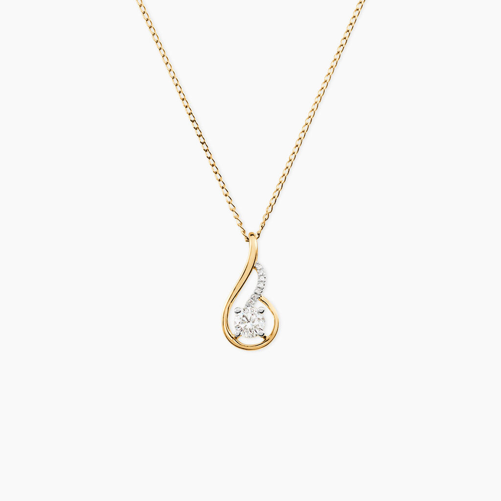 Collier Koline Or Jaune Oxyde De Zirconium - Colliers solitaires Femme | Marc Orian
