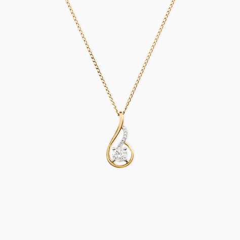 Collier Koline Or Jaune Oxyde De Zirconium - Colliers solitaires Femme | Marc Orian