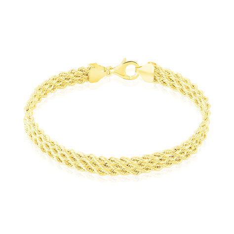 Bracelet Jerry Maille Corde 3 Rangs Or Jaune - Bracelets mailles Femme | Marc Orian