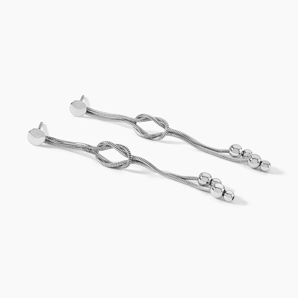Boucles D'oreilles Pendantes Mariana Argent Blanc - Pendantes Femme | Marc Orian