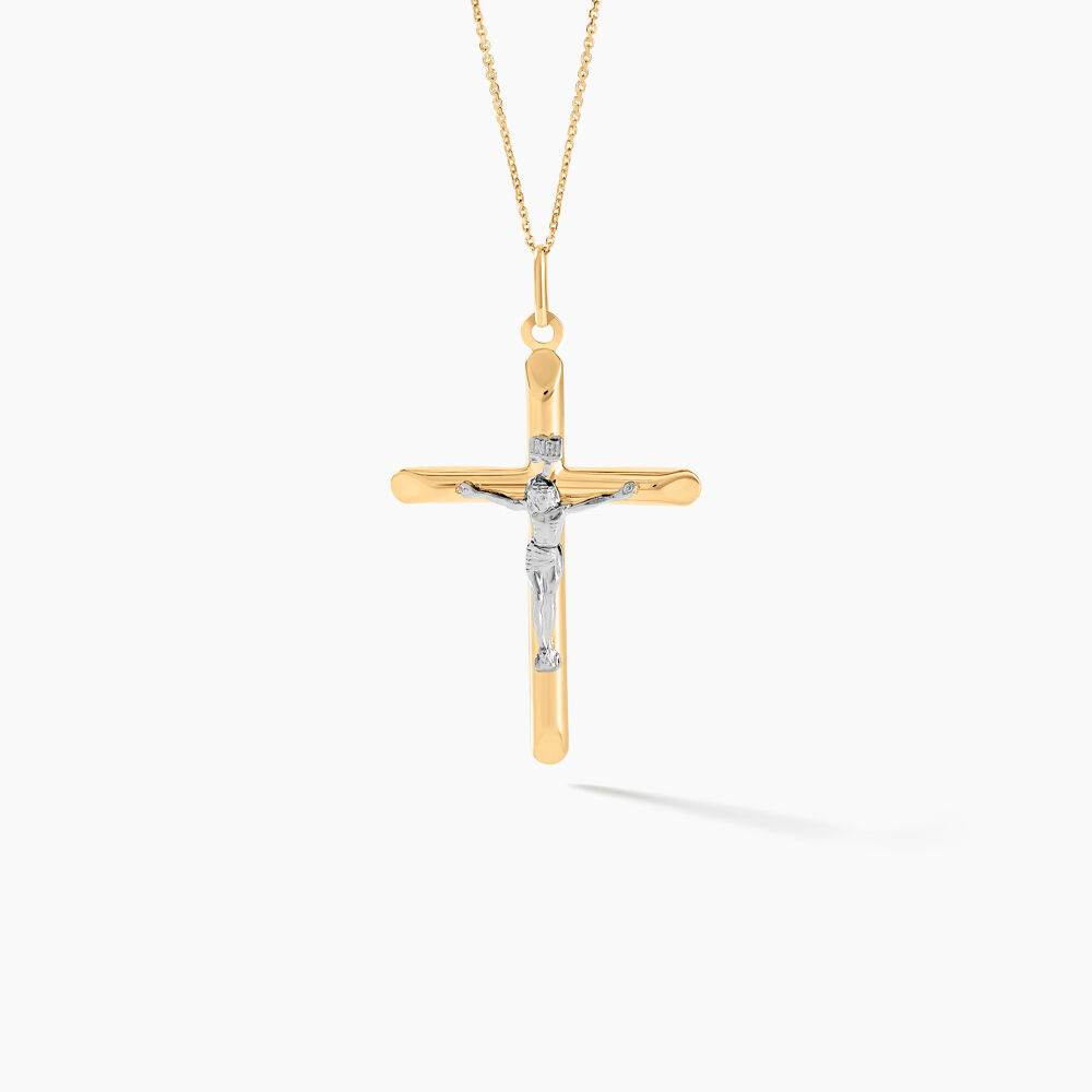Pendentif Damian Croix Or Bicolore - Pendentifs Unisex | Marc Orian