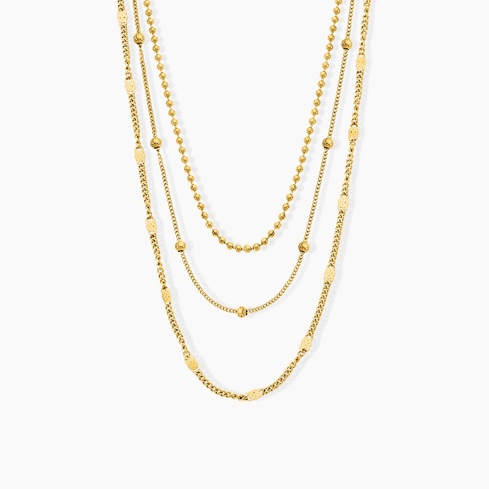 Collier Abigayle Acier Dor&eacute; - Colliers multirangs Femme | Marc Orian