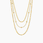 Collier Abigayle Acier Dor&eacute; - Colliers multirangs Femme | Marc Orian