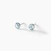 Boucles D'oreilles Puces Edy Serti Clos Or Blanc Topaze - Puces Femme | Marc Orian