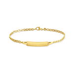 Bracelet Identit&eacute; Fanelia Maille Marine Or Jaune - Gourmettes Enfant | Marc Orian
