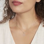 Pendentif Koulmia Trefle Diamante Or Blanc - Pendentifs Femme | Marc Orian