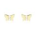 Boucles D'oreilles Puces Evaelle Papillon Or Jaune Oxyde De Zirconium - Puces Femme | Marc Orian