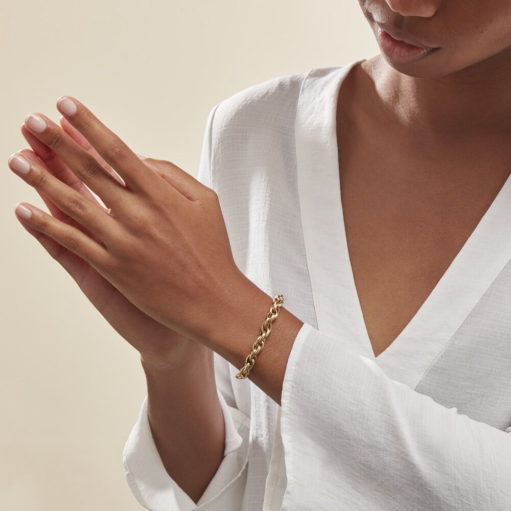 Bracelet Chaine Epaisse Acier Dore Dusty - Bracelets chaînes Femme | Marc Orian