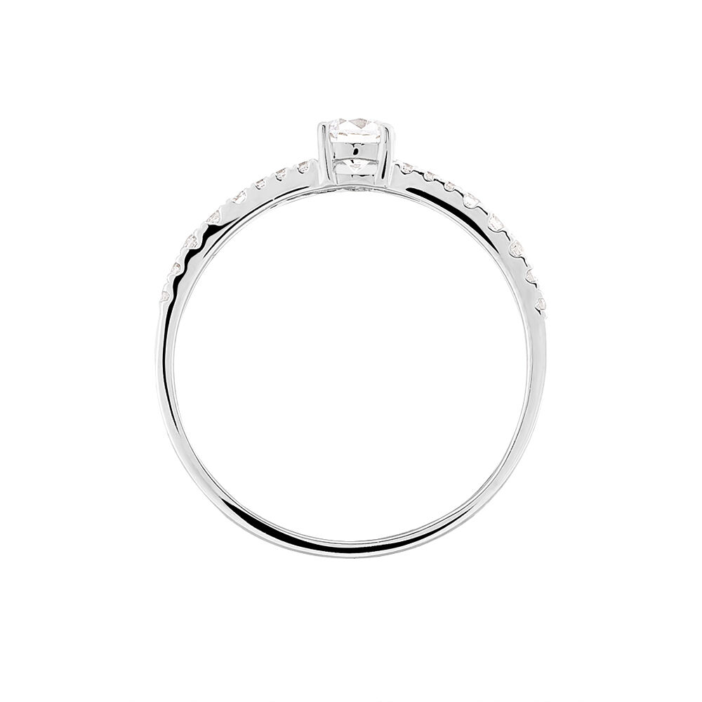 Bague Solitaire Francoise-marie Or Blanc Oxyde De Zirconium - Solitaires Femme | Marc Orian