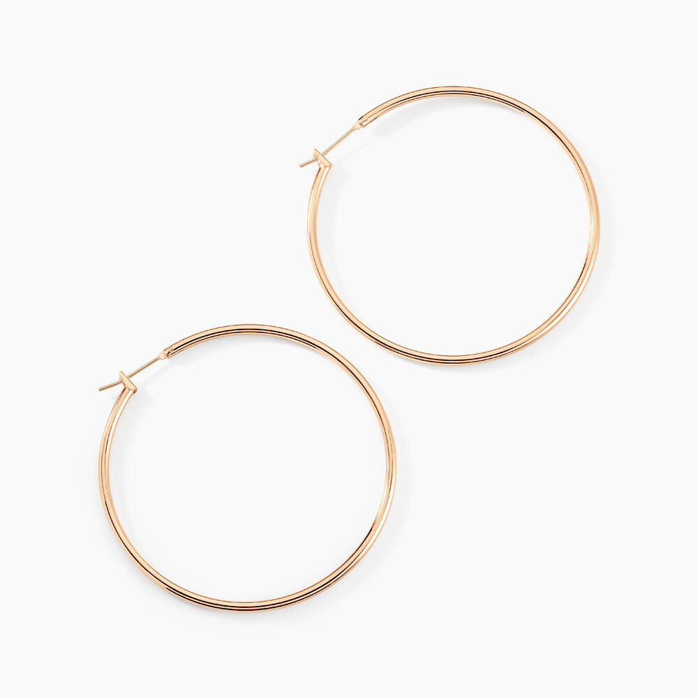 Cr&eacute;oles Ada Lisse Plaqu&eacute; Or Jaune - Cr&eacute;oles Femme | Marc Orian