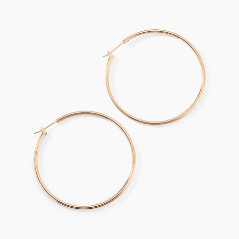 Cr&eacute;oles Ada Lisse Plaqu&eacute; Or Jaune - Cr&eacute;oles Femme | Marc Orian