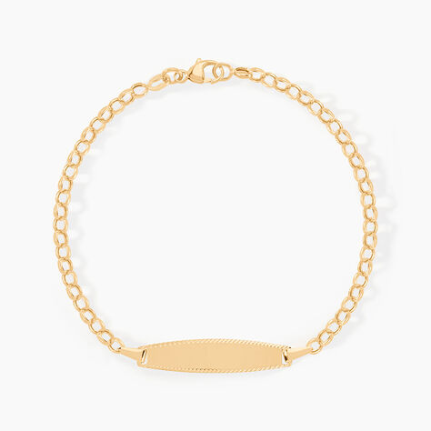 Bracelet Identit&eacute; Marcel Maille Jaseron Or Jaune - Gourmettes Enfant | Marc Orian