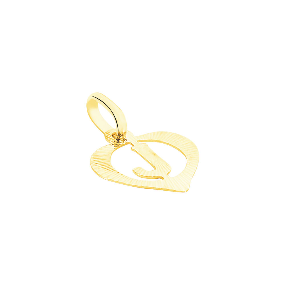 Pendentif Eudocie Coeur Lettre Or Jaune - Pendentifs Famille | Marc Orian