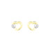 Boucles D'oreilles Puces Anne-maudae Double Coeurs Or Bicolore - Puces Femme | Marc Orian