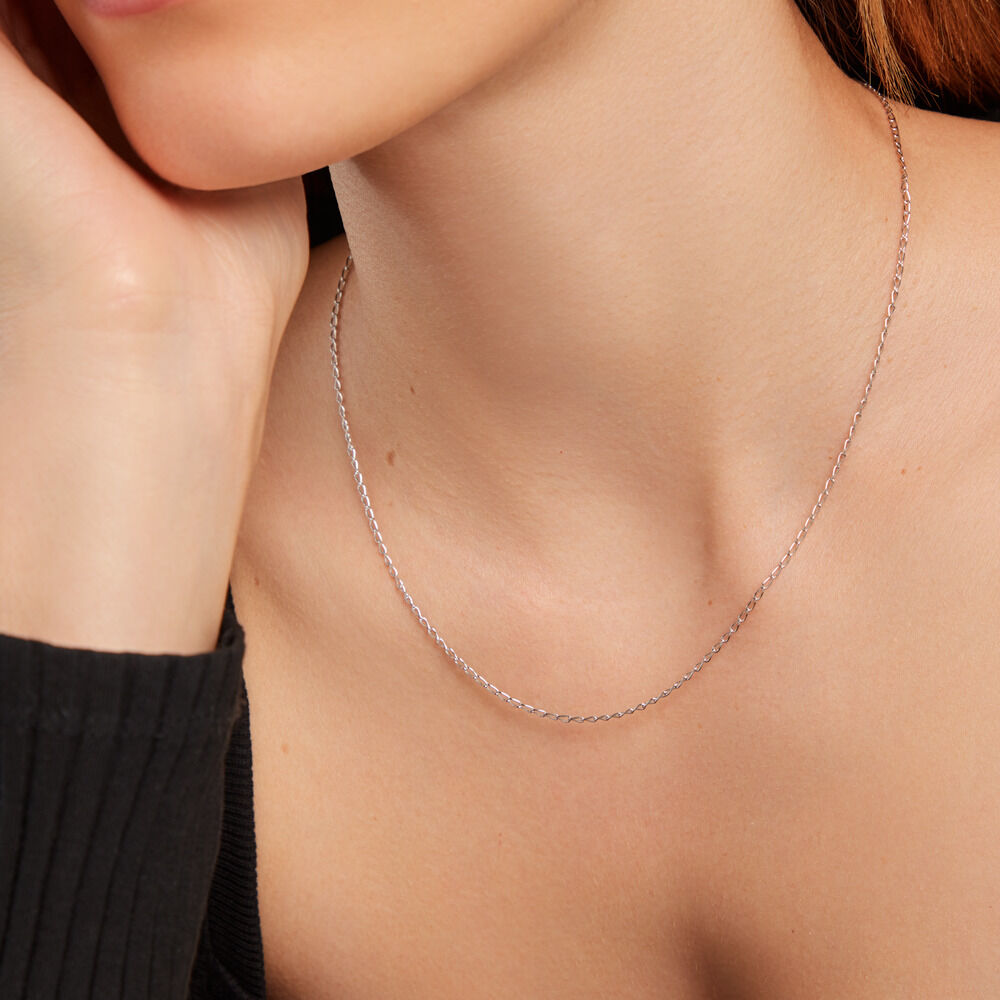 Collier Maille Nuncio Argent Blanc - Chaines Famille | Marc Orian