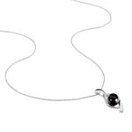 Collier Sharon Argent Blanc C&eacute;ramique Et Oxyde De Zirconium - Colliers avec pierres Femme | Marc Orian