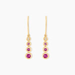 Boucles D'oreilles Pendantes Josephine Or Jaune Rubis - Pendantes Femme | Marc Orian