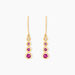 Boucles D'oreilles Pendantes Josephine Or Jaune Rubis - Boucles d'oreilles mariage Femme | Marc Orian