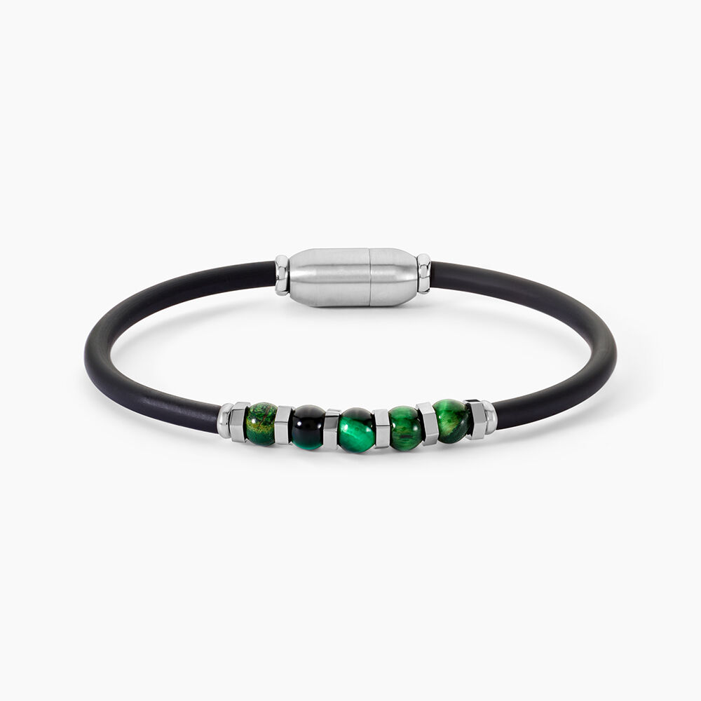 Bracelet Jourdan Caoutchouc Noir - Bracelets cha&icirc;nes Homme | Marc Orian