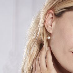 Boucles D'oreilles Pendantes Cecilius Or Jaune Perle De Culture - Boucles d'oreilles Pendantes Femme | Marc Orian