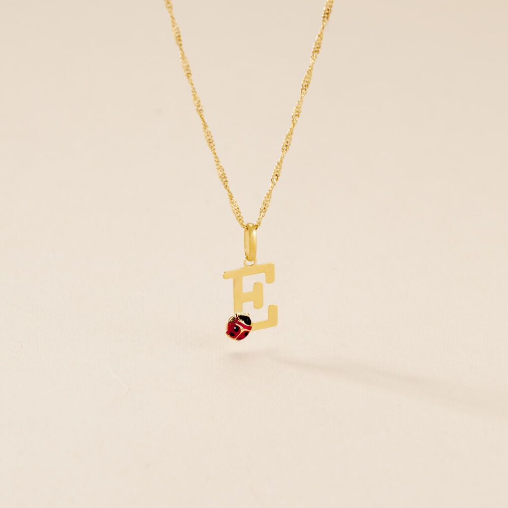 Pendentif Helidie Coccinelle Lettre Or Jaune - Pendentifs Enfant | Marc Orian