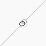 Bracelet Bella Or Blanc Diamant - Bracelets Anneaux Entrelaces Femme | Marc Orian