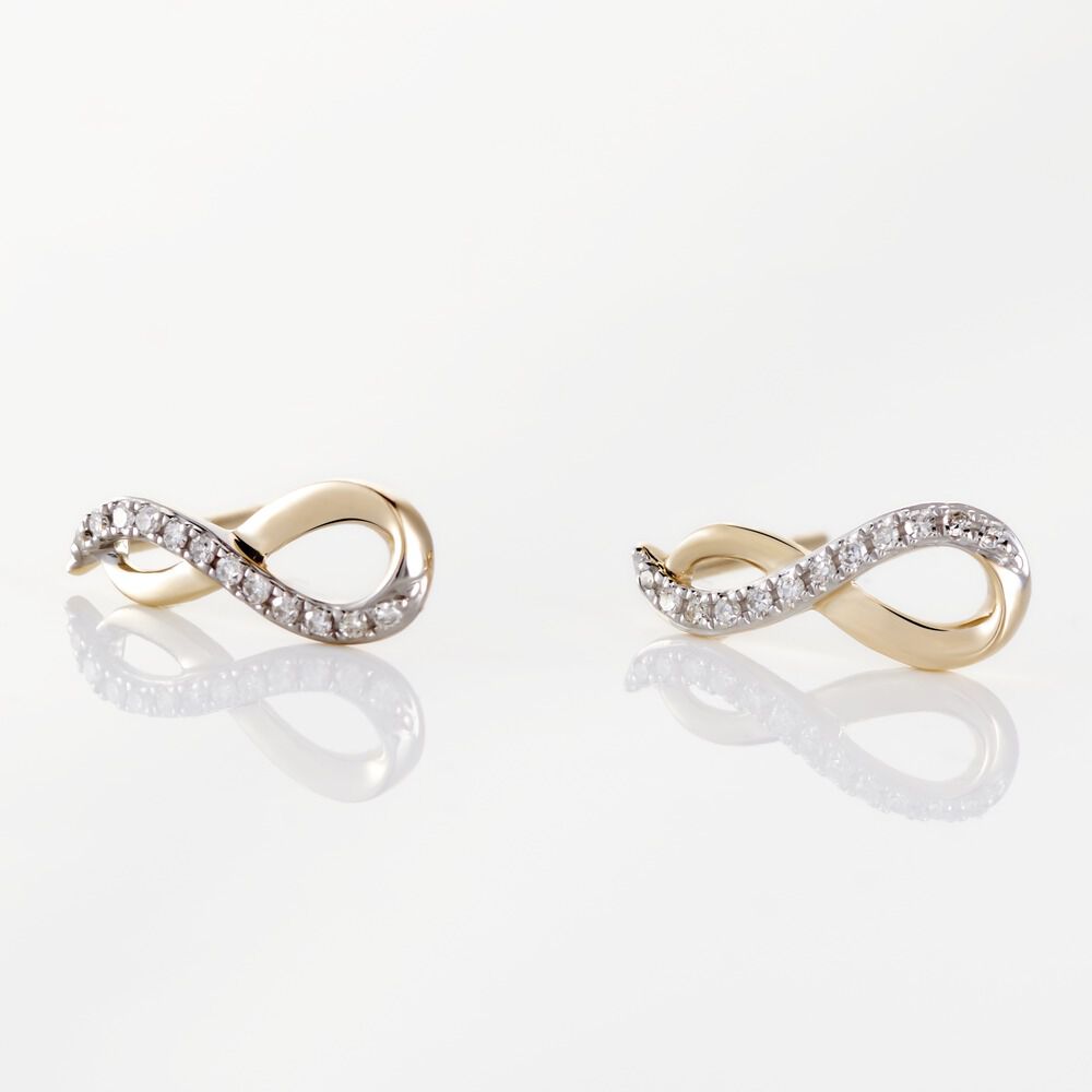 Boucles D'oreilles Puces Osanna Or Jaune Diamants - Puces Femme | Marc Orian