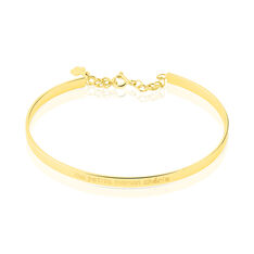 Bracelet Jonc Sol Argent Jaune - Bracelets fantaisie Femme | Marc Orian