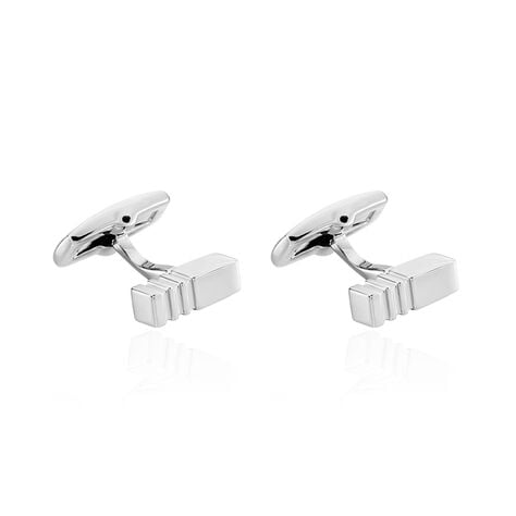 Boutons De Manchette Gary Acier Blanc - Boutons de manchette Homme | Marc Orian
