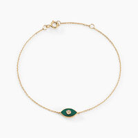 Bracelet Matiasma Or Jaune Malachite Diamant