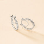 Cr&eacute;oles Pasha Argent Blanc Oxyde De Zirconium - Cr&eacute;oles Femme | Marc Orian