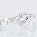 Bague Stelila Or Blanc Oxyde De Zirconium - Solitaires Femme | Marc Orian