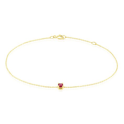 Bracelet Or Jaune Onora Rubis - Bracelets chaînes Femme | Marc Orian