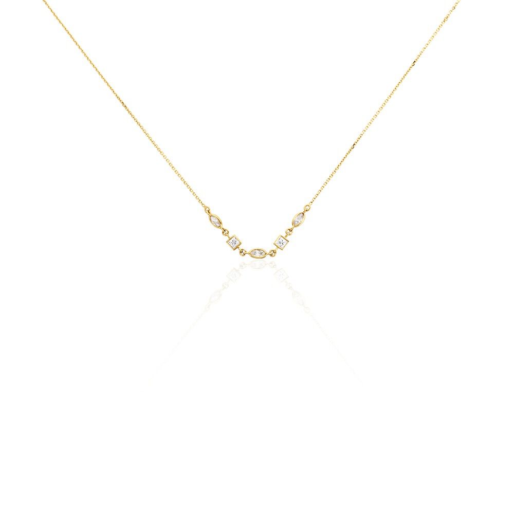 Collier Or Jaune Mercy Oxyde De Zirconium - Colliers avec pierres Femme | Marc Orian