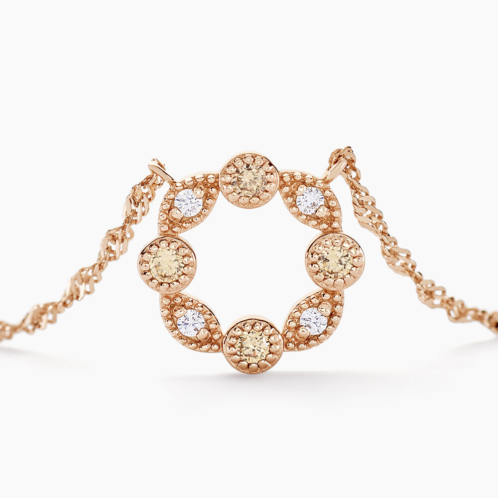 Collier Eugenie Argent Rose Oxyde De Zirconium - Colliers avec pierres Femme | Marc Orian