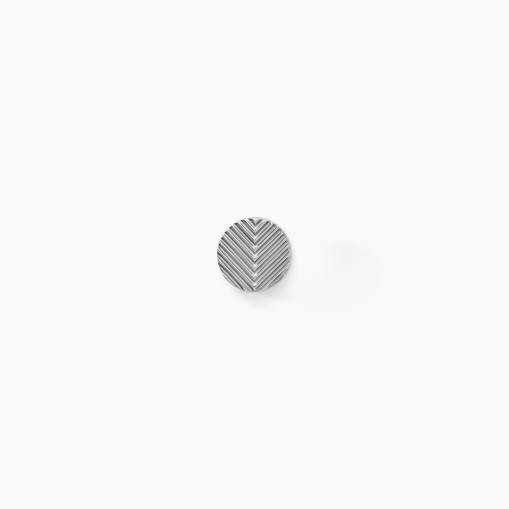 Boucles D'oreilles Puces Black Love Acier Blanc - Puces Homme | Marc Orian