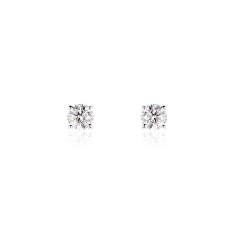 Boucles D'oreilles Puces Victoria Or Blanc Diamant - Clous d'oreilles Famille | Marc Orian