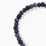 Bracelet Naturel Acier Argent&eacute; Sodalite Labradorite - Bracelets cha&icirc;nes Homme | Marc Orian