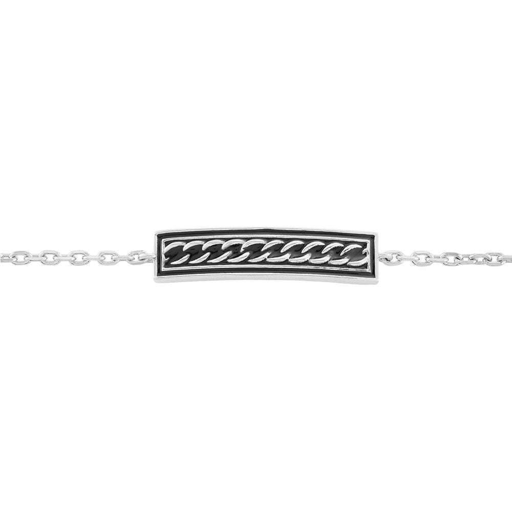 Bracelet Balthazar Argent Blanc - Bracelets chaînes Homme | Marc Orian