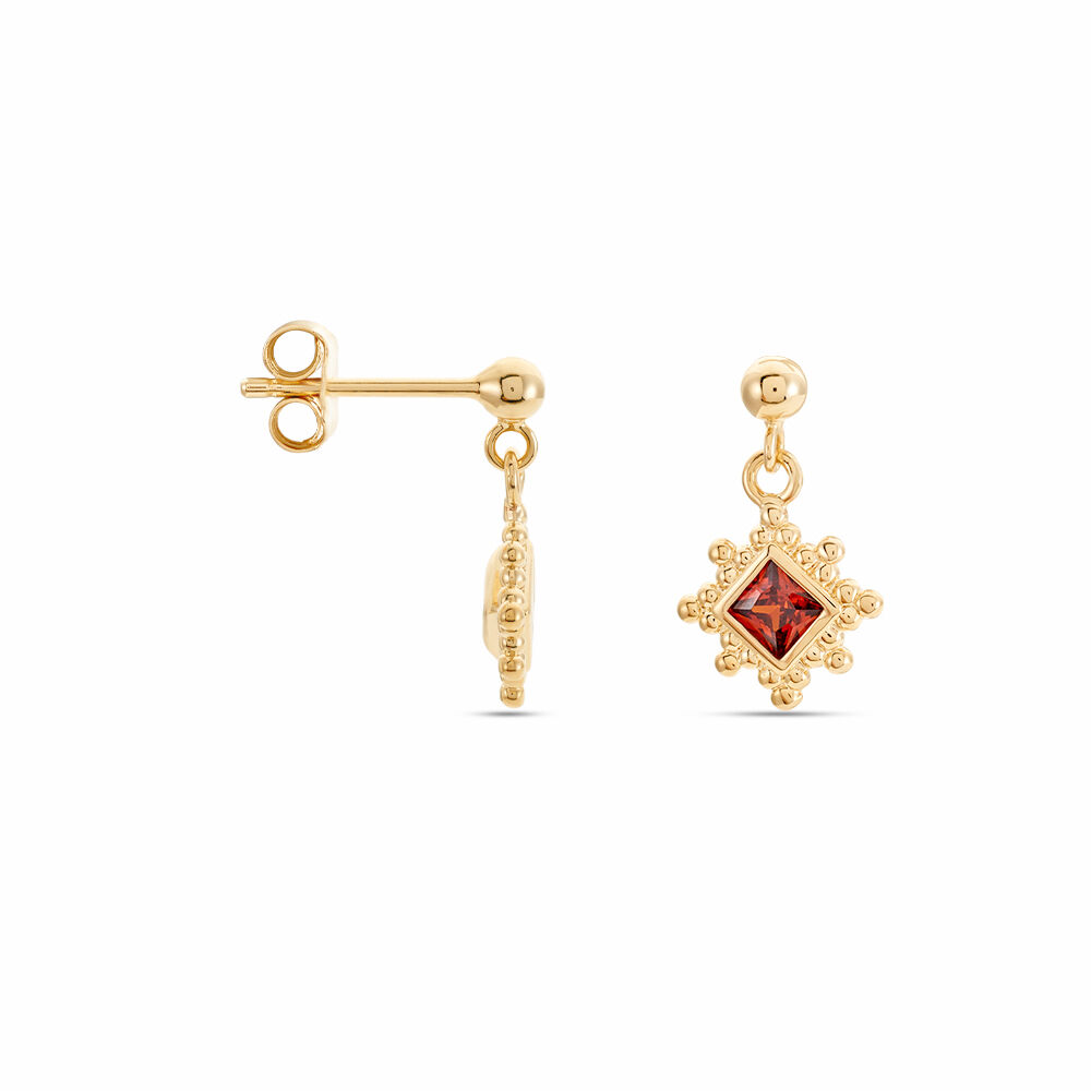 Boucles D'oreilles Pendantes Bobbie Plaqué Or Jaune Oxyde De Zirconium - Pendantes Femme | Marc Orian