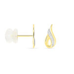 Boucles D'oreilles Puces Anila Gouttes Or Bicolore - Puces Femme | Marc Orian