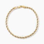 Bracelet Cordelia Maille Corde Et Venitienne Or Bicolore - Bracelets mailles Femme | Marc Orian