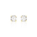 Boucles D'oreilles Puces Victoria Or Jaune Diamant - Puces Femme | Marc Orian