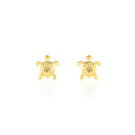 Boucles D'oreilles Puces Almahae Tortue Or Jaune - Puces Famille | Marc Orian