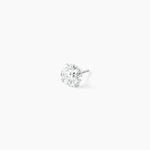 Boucles D'Oreilles Puces Iarfhlaith Or Blanc Oxyde De Zirconium - Puces Homme | Marc Orian