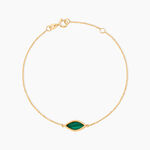 Bracelet Silma Or Jaune Malachite - Bracelets cha&icirc;nes Femme | Marc Orian
