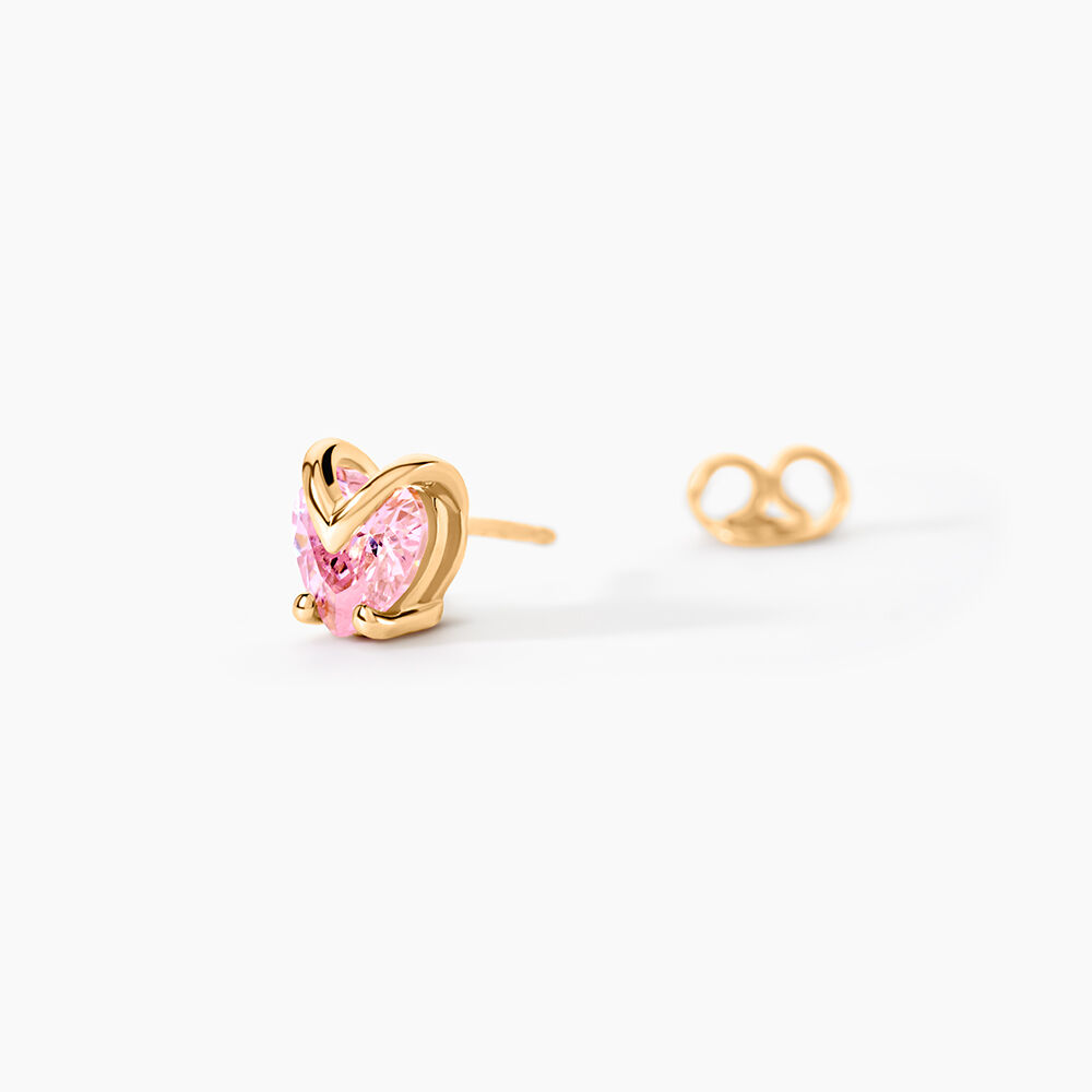 Boucles D'oreilles Puces Abelinia Plaqu&eacute; Or Jaune Oxyde De Zirconium - Puces Femme | Marc Orian