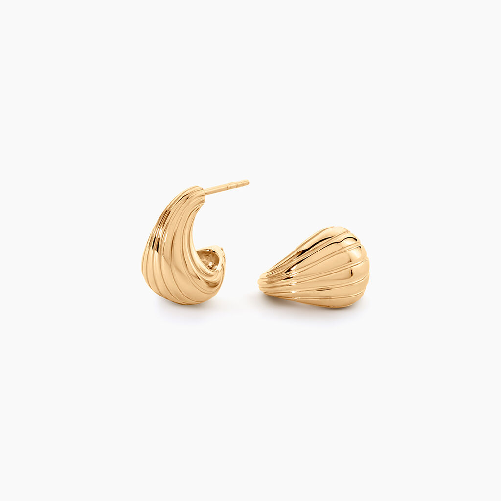 Boucles D'Oreilles Puces Nicoline Plaqu&eacute; Or Jaune - Puces Femme | Marc Orian